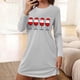 thumbnail image 1 of Camisón corto de manga larga y cuello redondo para mujer, bata de baño holgada de invierno para el hogar, bata de poliéster para mujer., 1 of 6