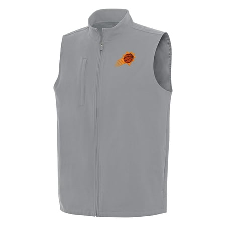 Men s Antigua Gray Phoenix Suns Regard Full-Zip Vest
