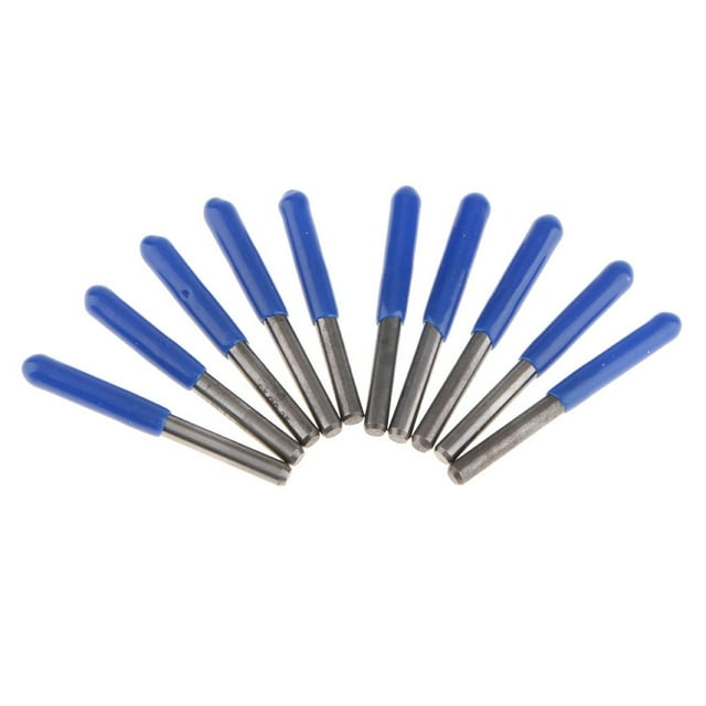 10 piezas de brocas de grabado de PCB de acero de tungsteno herramienta de enrutador CNC punta de 0,1mm Zulema Pedazos de máquina de grabado CNC