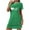 Green, variant on HUJlwoi Printed Women Nightgown Simple Graphic Sleepshirt Casual Summer Short Sleeve Nighshirt Above Knee Chemise Sleepwear
