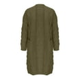 thumbnail image 6 of Womens Long Cardigans Cable Knit Chunky Cardigan Sweaters Ndbuld Women's Winter Long Sleeved Solid Color Knit Sweater Pocket Cardigan Jacket Green 2XL, 6 of 8