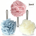 thumbnail image 6 of CasaVibe 3 Pack Loofah Bath Sponge Set, 50g PET Mesh Body Loofah for Men & Kids, Rich Bubble Bath, Gentle Exfoliating, Quick-Drying Daily Shower Cleansing Sponge, 6 of 12