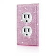 thumbnail image 2 of Tutuviw Pink Shiny Rhinestones Wall Plate Light Switch Cover Decorative Double Outlet Wall Plate Electrical Receptacle for Girl  Decor Room Decor, 2 of 9