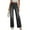 Black, variant on Ladies' Retro High Waist Straight-Leg Jeans - Classic Denim Pants, Black Size L
