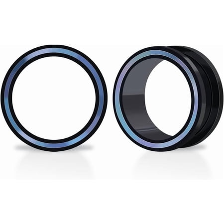 2PCS Professional 316L Quality Stainless Steel Two-color Screw Tunnel Ear Plug Expander Stretcher Gauge 0G-1"[d793]