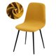 thumbnail image 1 of Hign-funda elástica para silla, cubierta con estampado de Color sólido, asiento trasero corto curvo, funda para silla de Bar, sala de estar, comedor, hogar, 1 of 4