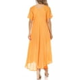 thumbnail image 2 of Sakkas Egan Long Embroidered Caftan Dress / Cover Up With Embroidered Cap Sleeves - P-Tangerine - One Size Regular, 2 of 5