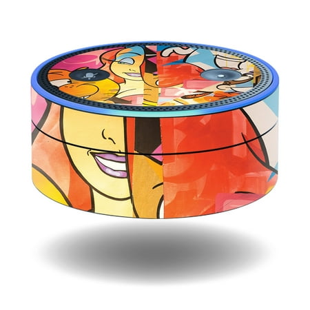 Skin For Amazon Echo Dot - Cartoon Smiles | Protective, Durable, and Unique Vinyl Decal wrap cover | Easy To Apply, Remove, and Change