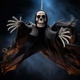 thumbnail image 4 of Diceymbol Halloween Skeleton Grim Reaper Outdoor Hanging Prop for Front Yard Halloween Decorations 35 Inch, 4 of 8