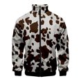 thumbnail image 3 of Chaqueta con estampado 3D de manchas de vaca en blanco y negro para hombre y mujer, abrigos informales de manga larga, gran oferta, chaquetas con cremallera para primavera y otoño, ropa de abrigo, 3 of 5