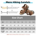 thumbnail image 3 of OutPro Men's Leather Sandals Hiking Outdoor Water Beach Sports Mens Sandals Fishermen for Summer Open Toe Adjustable Straps Dark Brown, 3 of 8