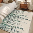 thumbnail image 4 of Teal Green Eucalyptus Leaves Area Rugs 4'x6', Washable Small Throw Rugs for Office Bathroom, Spring Plants Country Beige Indoor Outdoor Rug Non-Slip Low Pile Carpet Runner Reversible Floor Mats, 4 of 8