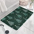 thumbnail image 3 of Dark Green Christmas Tree Pattern Flannel Non Slip Door Rugs,Washable Door Mats Indoor,Decorative Door Mats,Dirt-Resistant and Absorbent Doormat for Entrance,Bedroom,Kitchen,Bathroom,23.5"x16", 3 of 5