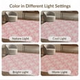 thumbnail image 7 of ODIKA 3'x5' Washable Throw Rug Pink Intersections Trellis Trailing Florals for Entryway, Kitchen, Mudroom, Stain Resistant, Low Profile, Non-Slip, 7 of 7