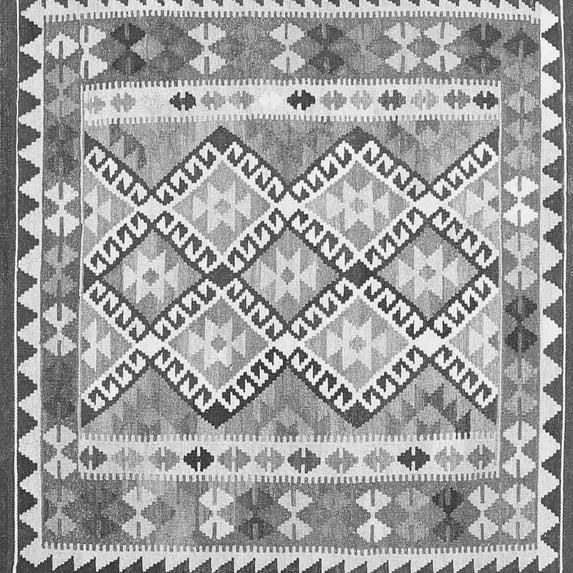 Ahgly Company Indoor Square Southwestern Gray Country Area Rugs, 6' Square