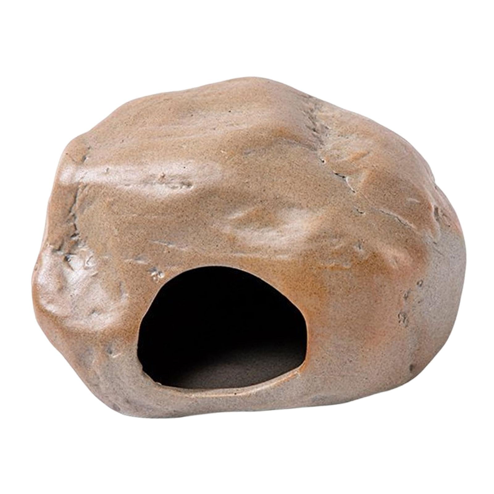 Hamster Cave Landscape Cage Reptile Rock Decor Small Animals Container Critter Bath Pets Habitat House for Chinchillas Gerbils Chipmunk Mice 12.5cmx13.5cmx8.5cm