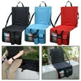 thumbnail image 2 of Splihome Portable Back Chair Foldable Seat Cushion Bleacher Seats For Camping Stadium Black, 2 of 7