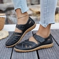 thumbnail image 2 of Womens Closed Toe Sandals with Adjustable Hook & Loop Strap - Breathable Peep Toe Casual Walking Shoes, Non-Slip & Lightweight for Everyday, Black,Size 7, 2 of 9