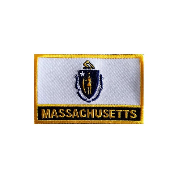 Uijokdef 1 PCS Massachusetts Flag US State Flag  Patch