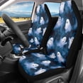 thumbnail image 2 of FOR U DESIGNS Ghost Blue Print 2 Pieces Car Front Seat Covers Washable High Back Car Seat Cover Elastic Auto Accessories Bucket Seat Cover Fit for SUV Truck Sedan, 2 of 7