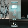 thumbnail image 5 of LED lights Glass Display Cabinet 4 Shelves with Door, Floor Standing Curio Bookshelf for Living Room Bedroom Office, 64.7"*16.7"*14.3" white, 5 of 9