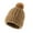 Brown, variant on asddcavvf Hats for Women Womens and Mens Winter Knitted Beanie Hat with Faux Pom Warm Knit Cap Beani
