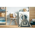 thumbnail image 2 of Ahgly Company Machine Washable Indoor Rectangle Abstract Blue Jay Blue Area Rugs, 6' x 9', 2 of 7