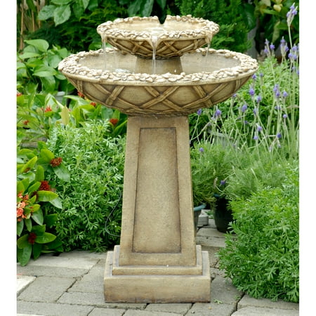 Jeco Water Outdoor Bird Bath Fountain Jeco Water Outdoor Bird Bath Fountain