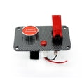 thumbnail image 3 of Botón de Arranque Del Motor Del Automóvil Cubierta Roja Panel de Interruptor de Palanca Fibra de Carbono Sunnimix Interruptor de relé del motor de encendido, 3 of 8