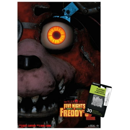 Five Nights at Freddy's Movie 2 (2025) - Foxy One Sheet Wall Poster with Push Pins, 14.725" x 22.375"