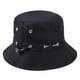 thumbnail image 1 of 1 sombrero de pescador de doble cara con protección solar para exteriores, con protección UV, elegante sombrero de cubo con cordones para verano, para playa, para mujer (negro), 1 of 5