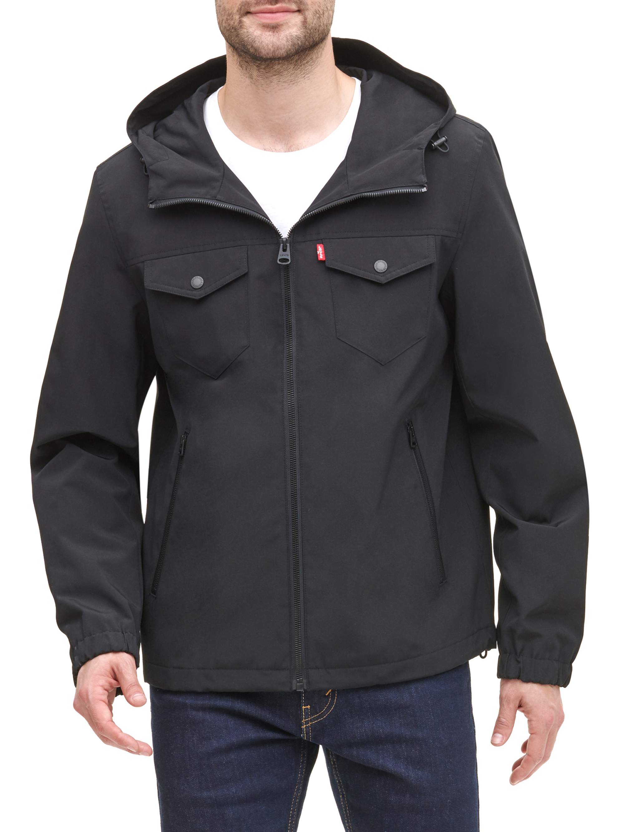 levi's arctic cloth hooded rain jacket
