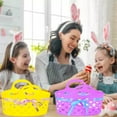 thumbnail image 5 of Oval Plastic Baskets with Ribbon Colorful Easter Baskets for Kids Easter Egg Hunt Pretend Play Grocery Bucket Home Table Decor Candy Gift Container Spring Holiday Party Favor  Set of 4, 5 of 7