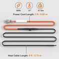 thumbnail image 4 of KFFKFF Pipe Heating Cable, 9FT 5W/FT for Preventing Pipe Freezing, Water Pipe Warming Wire with Integrated Thermostat Safeguards PVC Tubing, Metal and Plastic Pipe from Cold Conditions, 4 of 9