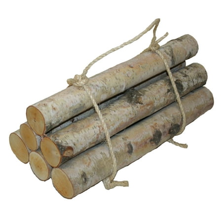 Roped Bundle Of Birch Logs Set Of 6 Walmart Com