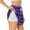 White, variant on purple argyle Print Women 2 in 1 Running Shorts,High Waisted Athletic Shorts,Gym Workout Shorts with Liner Pockets-Large