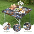 thumbnail image 4 of Dachshund and Flower Square Fitted Tablecloth with Elastic Edge,Square Table Cover,Washable Elastic Table Cover for Home Kitchen Party Decor 36"x36", 4 of 6
