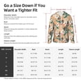 thumbnail image 5 of Pofeuu Tropical Leaves Flower Print Sun Protection Outdoor Lightweight Full Zip UV Cooling Hoodie Long Sleeve Summer Clothing for Outdoor Hiking-Large, 5 of 5