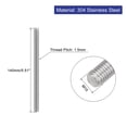 thumbnail image 2 of Uxcell M10 x 140mm 1.5mm Pitch 304 Stainless Steel Fully Threaded Rod Bar Stud, 2 of 6