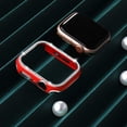 thumbnail image 3 of Hard PC Case with Tempered Glass Screen Protector for Apple Watch SE, Overall Protective Case for iWatch 42mm, Bling Diamond Protector Compatible with Series 3 2/1 42mm Red, 3 of 5