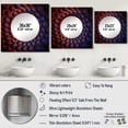 thumbnail image 4 of Designart "Gateways Moiré Lattice In Red And Blue I" Modern Geometric Square Mirror Wall Decor Modern - Large Blue Square Bathroom Mirror - Square Printed Wall Mirror Art, 4 of 5