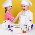 thumbnail image 2 of Wooden Toys Kitchen Pretend Play House Toy Simulation Toaster Machine Coffee Machine Food Mixer Kids Girls Early Education Gift, 2 of 7