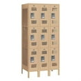 thumbnail image 2 of 12" Wide Triple Tier Vented Metal Locker - 3 Wide - 6 Feet High - 18 Inches Deep - Tan - Unassembled, 2 of 4