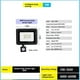 thumbnail image 4 of Luces de Seguridad para Exteriores con Sensor de Movimiento, Reflector LED PIR, IP66, Resistente Al Agua, Luz de Pared Exterior para Puerta de Jardín, 30 W, 4 of 5