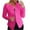 Hot Pink, variant on Plus Size Blazer Women's Zipper Blazer Long Sleeve Open Front Cardigan Jackets Business Solid Color Elegant Cropped Coats M