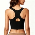 thumbnail image 6 of ClodeEU Women's U Neck Crop Tank Top,Casual Solid Color Sleeveless Racerback Tank Black,Women's Plus L, 6 of 6