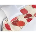 thumbnail image 3 of Tulips Bed Runner, Simple Design Modern Blooming Flowers with Neutral Boho Lines Delicate Art, Decorative Accent Bedding Scarf for Hotels Homes & Guest Rooms, Twin, Dark Coral Eggshell, by Ambesonne, 3 of 3
