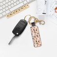 thumbnail image 5 of Wukai Beagle Dog On Brown Print Leather Car Keychain, Universal Key Fob Keychain, Leather Key Chain Holder for Men and Women,360 Degree Rotatable, 5 of 5