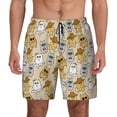 thumbnail image 3 of Uemuo Music Dancing Cat Pattern Mens Swim Trunks Quick Dry Board Shorts with Mesh Lining, Stretch Beach Shorts Quick Dry No-Chafing Board Shorts-XX-Large, 3 of 9