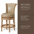 thumbnail image 3 of Maven Lane Pullman Counter Stool in Weathered Oak w/ Avanti Bone Vegan Leather, 3 of 6
